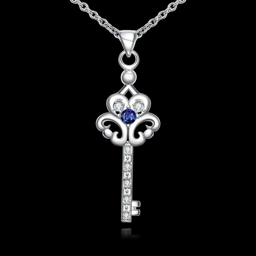 nuovo argento del fiore di marca di modo di figura 925 collane del pendente STPN082B, migliore regalo gemma viola collana di gioielli in argento sterling