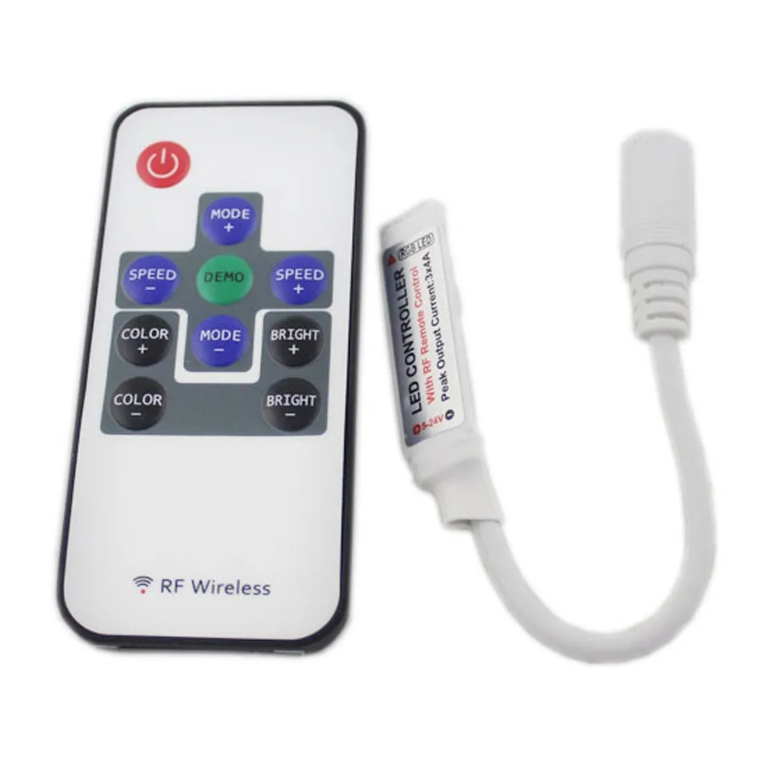 10 -key Controller Mini RF Wireless LED zdalny Dimmer dla pasków światła RGB 3528