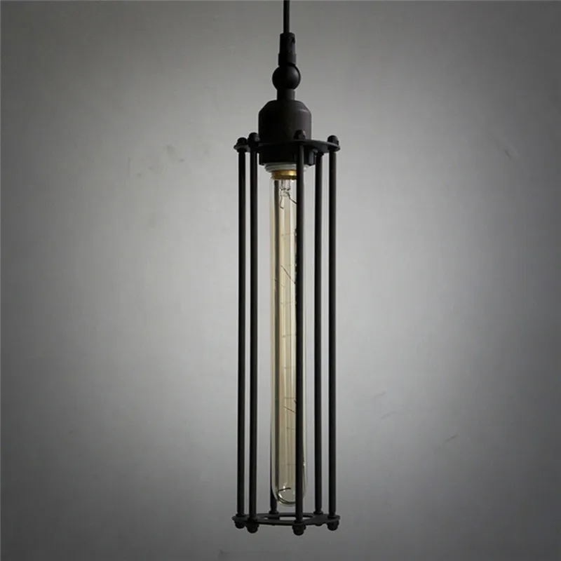 American Country Style Pendant Lights Retro Loft Iron Cages Pendant Lamp Home Decoration Edison Vintage Hanging Lamp European Lighting