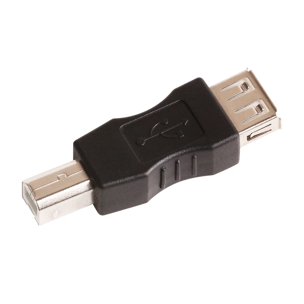 ZJT02 USB En kvinna till B Male Converter Adapter USB AF till BM Konvertera en man till B-man