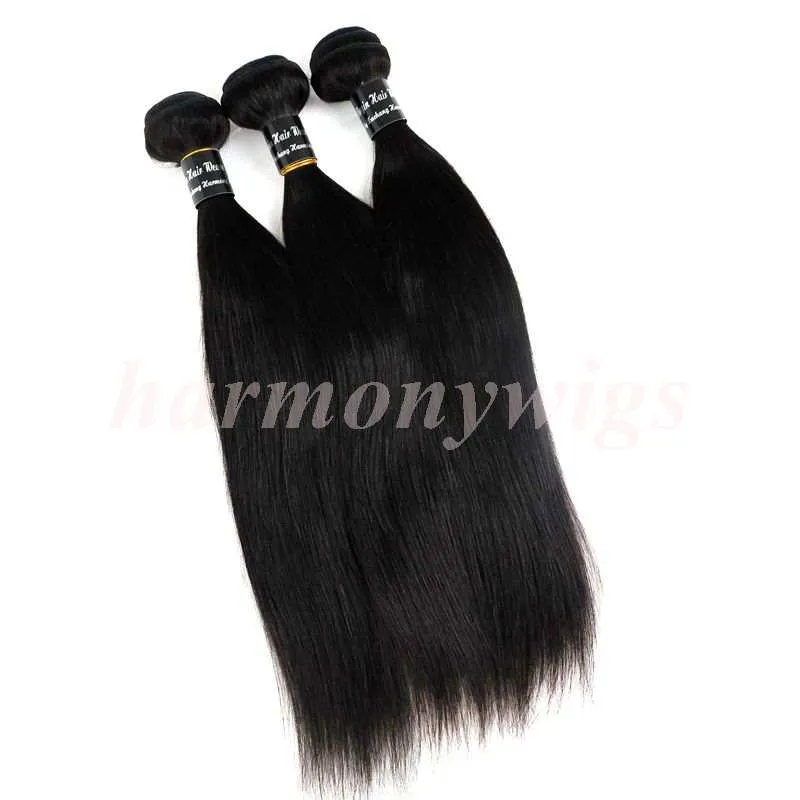 Capelli brasiliani vergini tesse trame di capelli umani fasci lisci 8-34 pollici non trattati peruviani indiani mongoli visone estensioni dei capelli alla rinfusa
