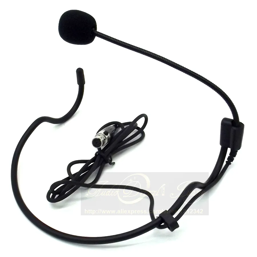 MINI XLR 4 PIN TA4F 4PINコネクタEarhookヘッドウォーンヘッドセットマイクコンデンサーマイクMike Mikrofon for Wireless BodyPack1766481
