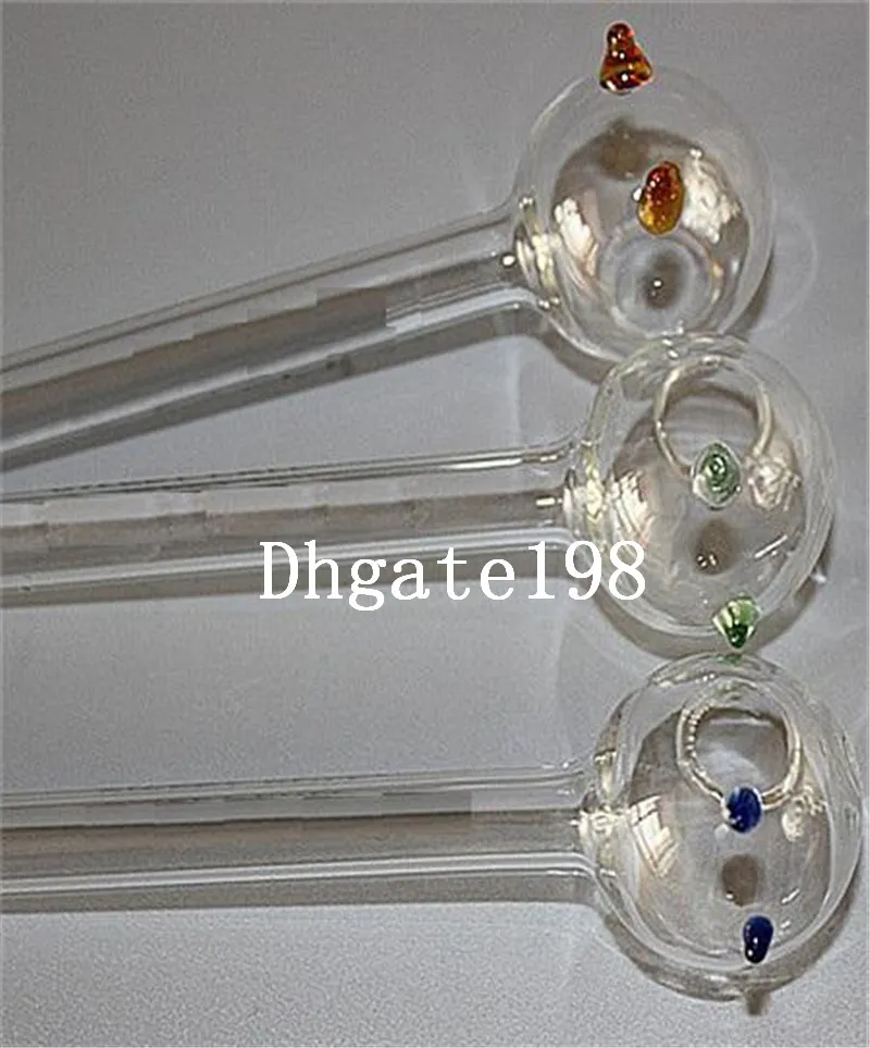 Billiga Små 12cm Glas Straight Pipes Pyrex Oljebrännare Rörglas SteamRuller Rör Hookahs Bongs Glasrör för rökfri frakt