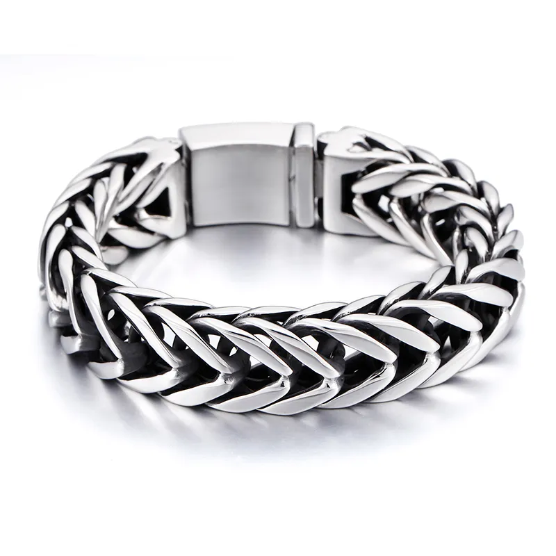 Huge 133g Heavy Stainless Steel Biker overlord chain Bracelet High Quality 17mm 9inches Men's Best Gifts