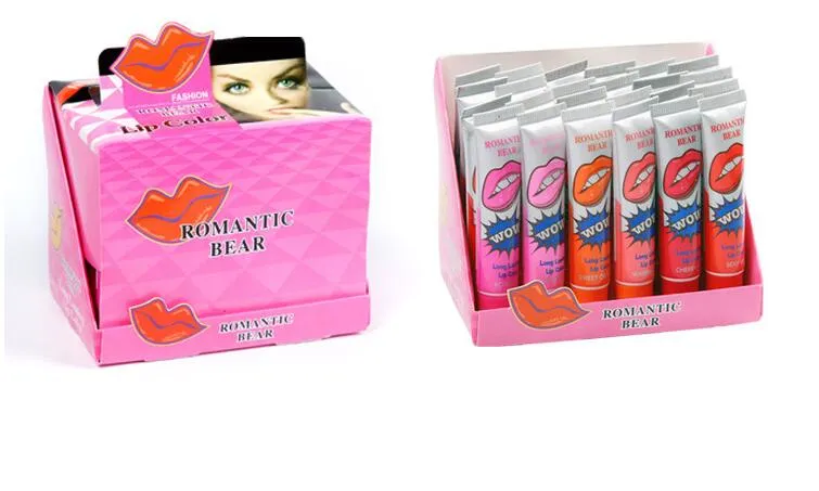 Romantyczne długotrwały połysk do ust obrzyja płynną szminkę Wodoodporną odcień do makijażu Lipgloss Cosmetics 7057882