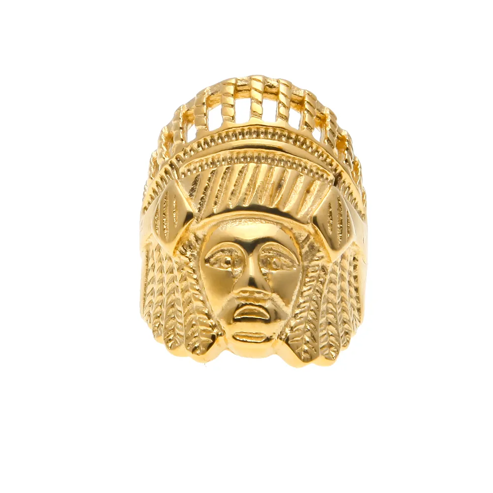 New Retro Tibetan Fashion Jewelry Gold Plated Egyptian Pharaoh Ring Egypt King Tut Egyptian Pharaoh Finger Ring