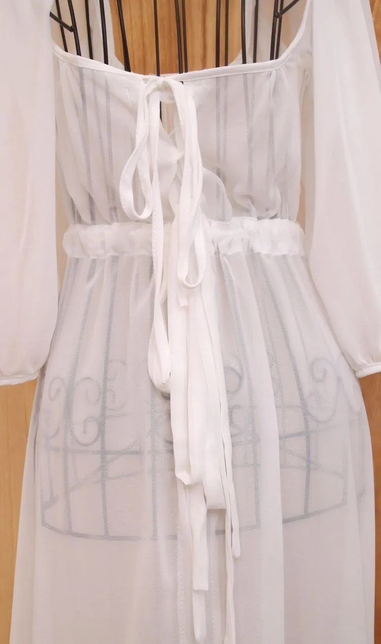 Nowa biała sukienka na plażę Długie koronkowe sukienki w ciąży Praph Praphy Fancy ciąża lato przezroczyste Nightdress5418182