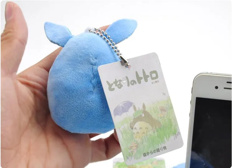 lot 9cm Mini Cartoon Totoro Plush Pendant bemannade mjuk anime totoro nyckelkedjor väska hängen barn älskar leksaker dollgåva3702941