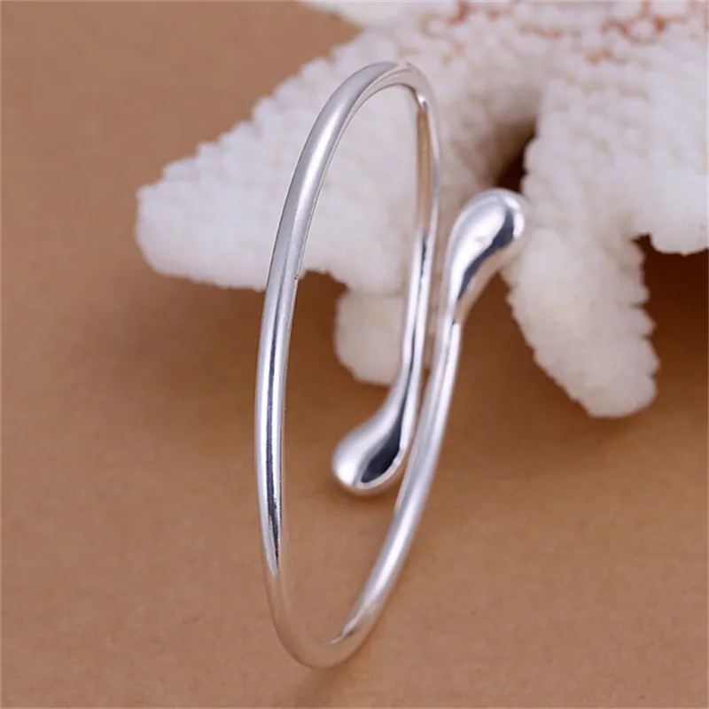 Yhamni Brand Original 925 Silver Fashion Charm smycken Sterling Silver Armband Bangle Round Heads Silver Bangle B0059465942