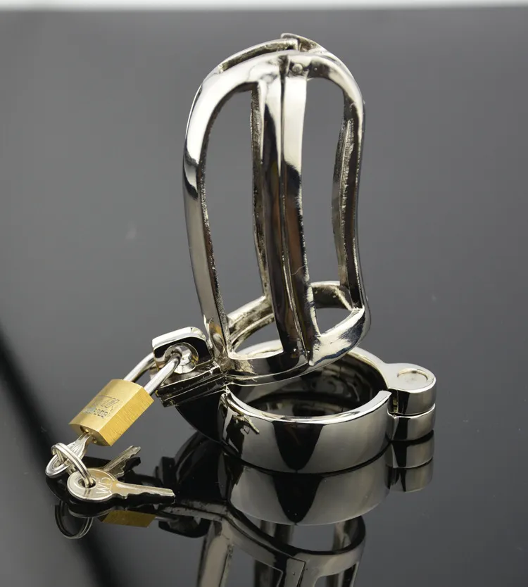 Kostenloser Versand, männliches Gerät, Zinklegungshahn Cage Metal Penis Bondage Ringe offen und eng Style Lock9654874