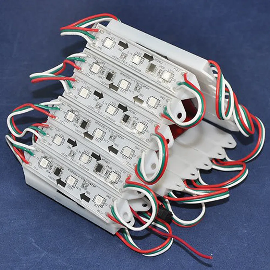 Hurtownie 600 sztuk Programowalny WS2811 2811 Moduły IC 3LED / PCS 5050 RGB LED Pixel Digital Module String Light Wodoodporna DC12V Darmowa Wysyłka