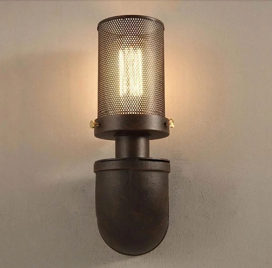 LED Ściana Ściana Kinkiety Retro Amerykański Kraj Żelazny Rura Światła E27 Edison Oświetlenie Oświetlenie Outdoor / Indoor Industrial Oświetlenie