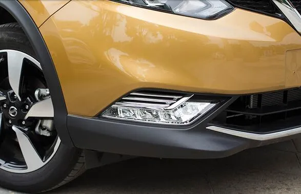 Cubierta de la lámpara de niebla de alta calidad del ABS chome cubierta de la luz de niebla, ajuste de la decoración para Nissan Qashqai 2016