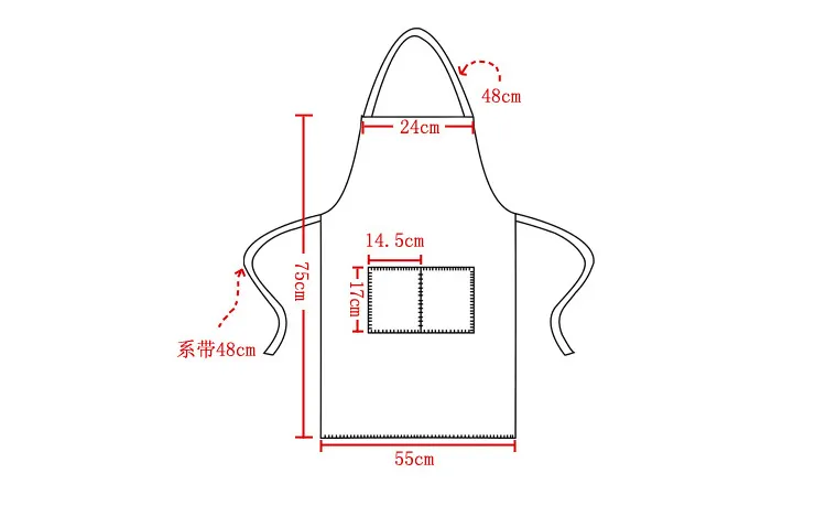 Customized Personalized Unisex Apron Cooking Kitchen Restaurant Bib Apron Dress with Pocket Gift Hot