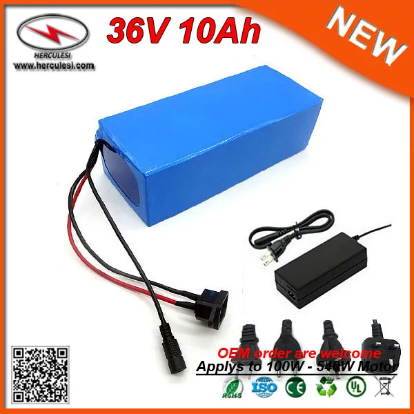 Batterie de vélo électrique de bonne qualité 36v 10AH batterie au Lithium batterie Rechargeable 36V pour 540W Scooter/vélo dans 15A BMS