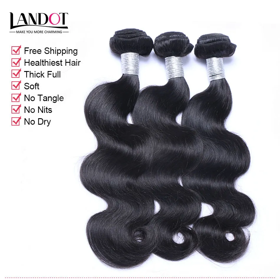 8A Braziliaanse Peruaanse Maleisische Indian Virgin Menselijk Haar Weeft Onverwerkte Body Wave Golvend Haar 3/4 Bundels Mink Remy Hair extensions