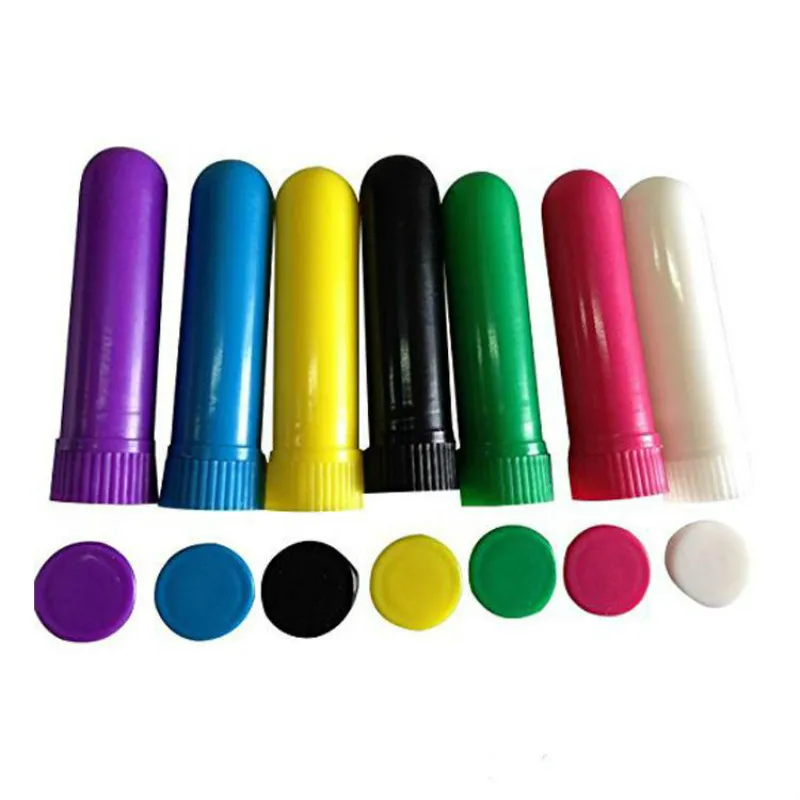 Wholesale Blank Nasal Inhaler Sticks Plastic Blank Aroma Nasal Inhalers for DIY High Quality Cotton Wicks