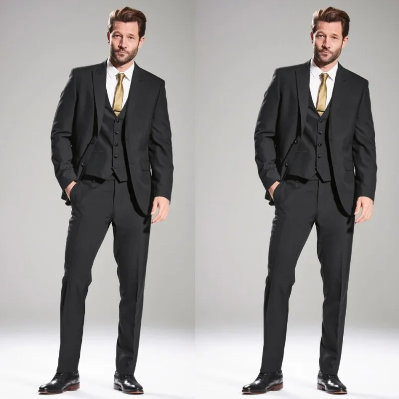 2019 nouveaux smokings de mariage costume d'affaires mode hommes costume à double boutonnage Gentleman tenue de soirée trois pièces Cool costumes de mariage