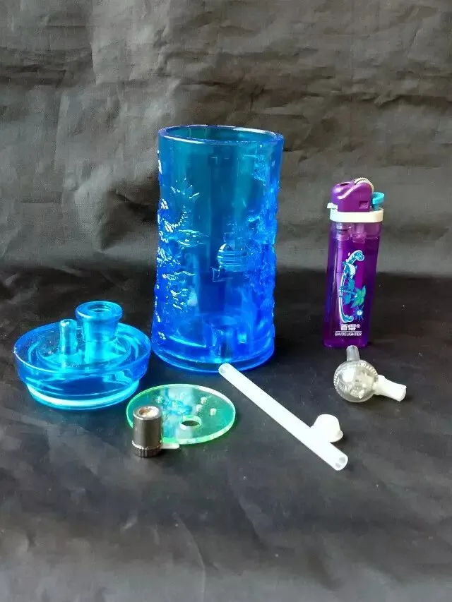 Cachimbo de água acrílico transparente - cachimbo de vidro para cachimbo de água Gongos de vidro - plataformas de petróleo bongos de vidro cachimbo de vidro para cachimbo de água - vaporizador vap