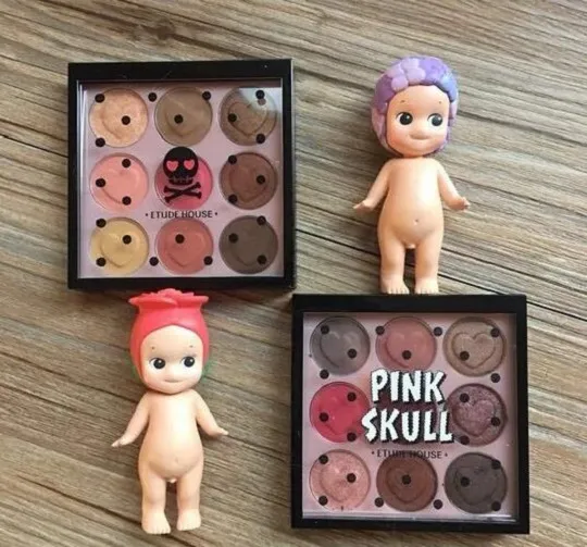Nnew Hot makeup palettes Etude House Pink Skull Color Eyes eyeshadow palette eyeshadow palettes DHL shipping+Gift