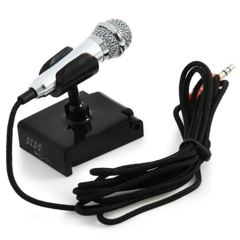 Microphone Mini Handheld Mini Condenser Handheld Microphone for Phone and Computer Wired Voice ...