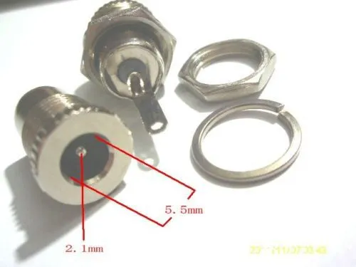 8ピース銅5.5mm 2.1mmメスDCソケットジャックの電源プラグアダプタコネクタ