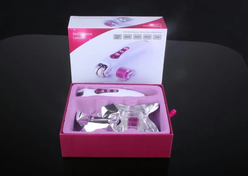 LED Derma Roller Ringiovanimento della pelle Rimozione delle rughe Beauty Skin Roller Microneedle Derma Roller Rosso Giallo Blu Verde Spedizione gratuita tramite DHL