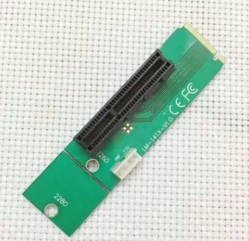 Adaptateur NGFF vers PCI-E, port M.2, PCIE X4, adaptateur de fente pour carte d'extension, carte 1X, de 20 pièces