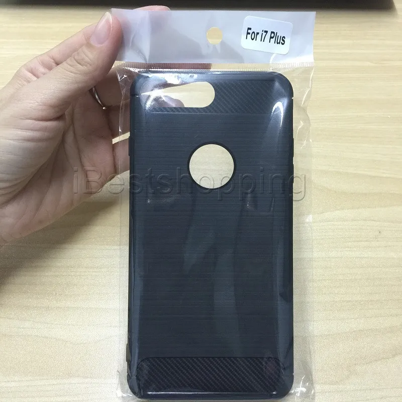 Caja de la fibra de carbono TPU Cajas de armadura híbrida a prueba de golpes Cubierta cepillada para iPhone 12 Mini 11 PRO X XR XS MAX 8 7 6S PLUS