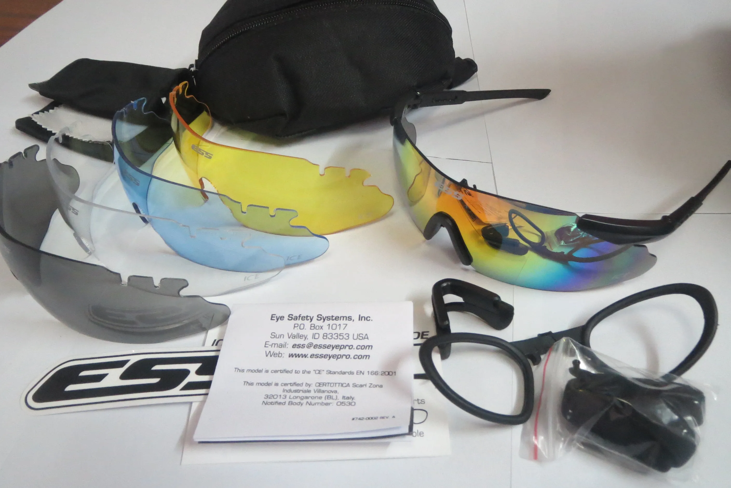 ESS ICE Military Goggles For Men & For Women, 3 Lenses & 5 Lenses RX