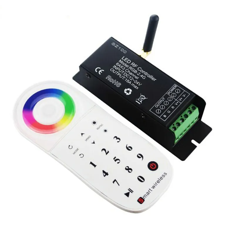 CC 12V 24V 2.4G intelligente Multiple-Zone Controller per regolatori a distanza senza fili RF schermo striscia di RGB LED Light Touch CE ROSH Dropshipping