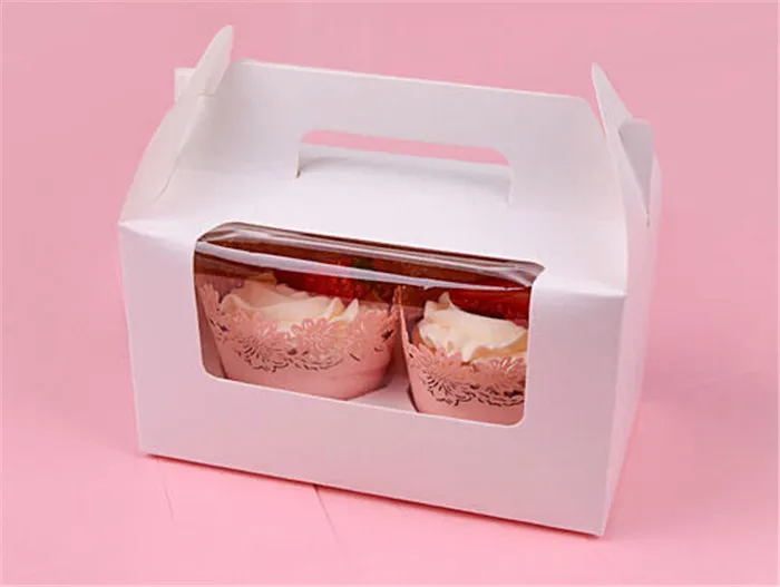 Groothandel Kaart Papier Party Cupcake Dozen, Cake Verpakking Dozen Houder Stks Cupcake Met Handvat Muffin Doos Van 0,79 € | DHgate