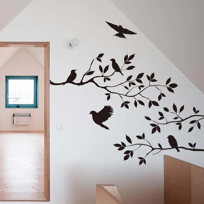 Autocollant Mural Citation Vinyle - Famille Comme Des Branches Sur Un Arbre, Modèle F28, Neuf