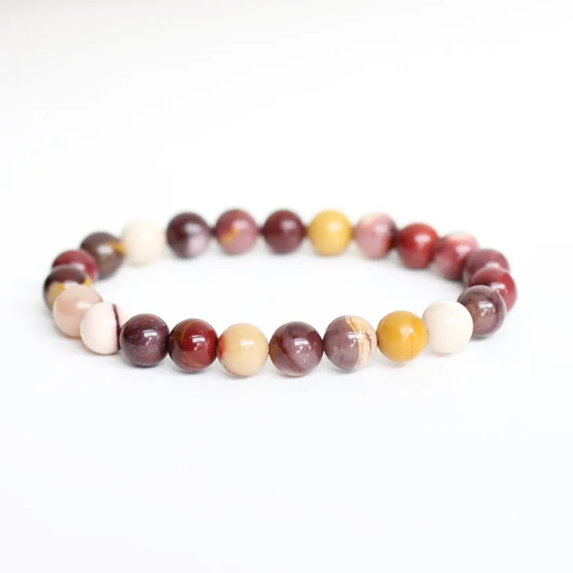 Bracelet en jaspe Moukaite SN1085, Bracelet de mise à la terre énergétique Reiki, Chakra racine, à la mode, Yoga Mala, 310G