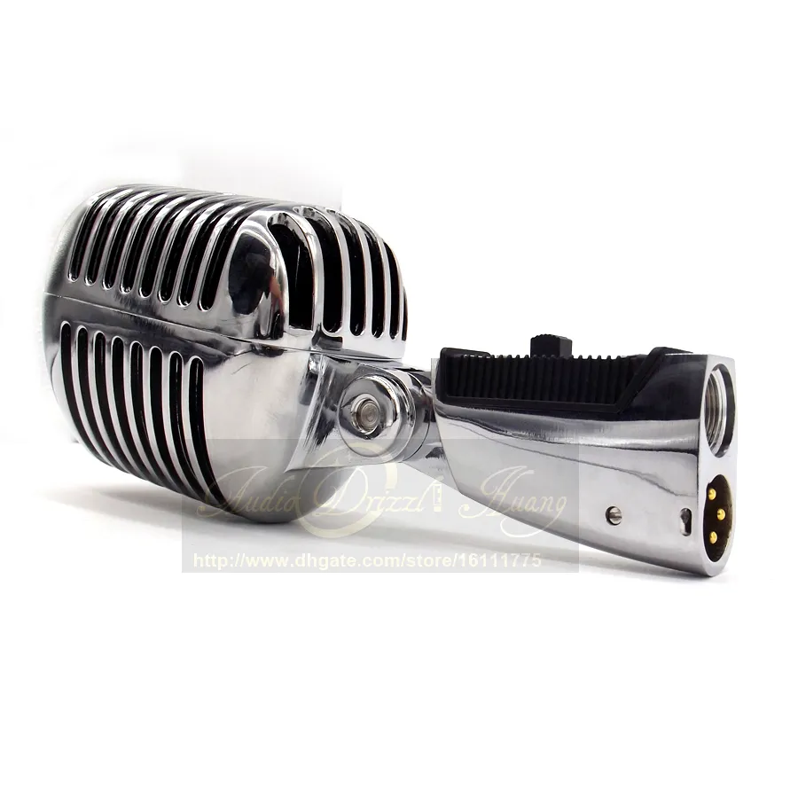 Professionnel Argent 55SH Série II Rétro Classique Dynamique Vintage Microphone Filaire Style Ancien Micro Vocal Pour KTV Karaoké Studio Recor7337677