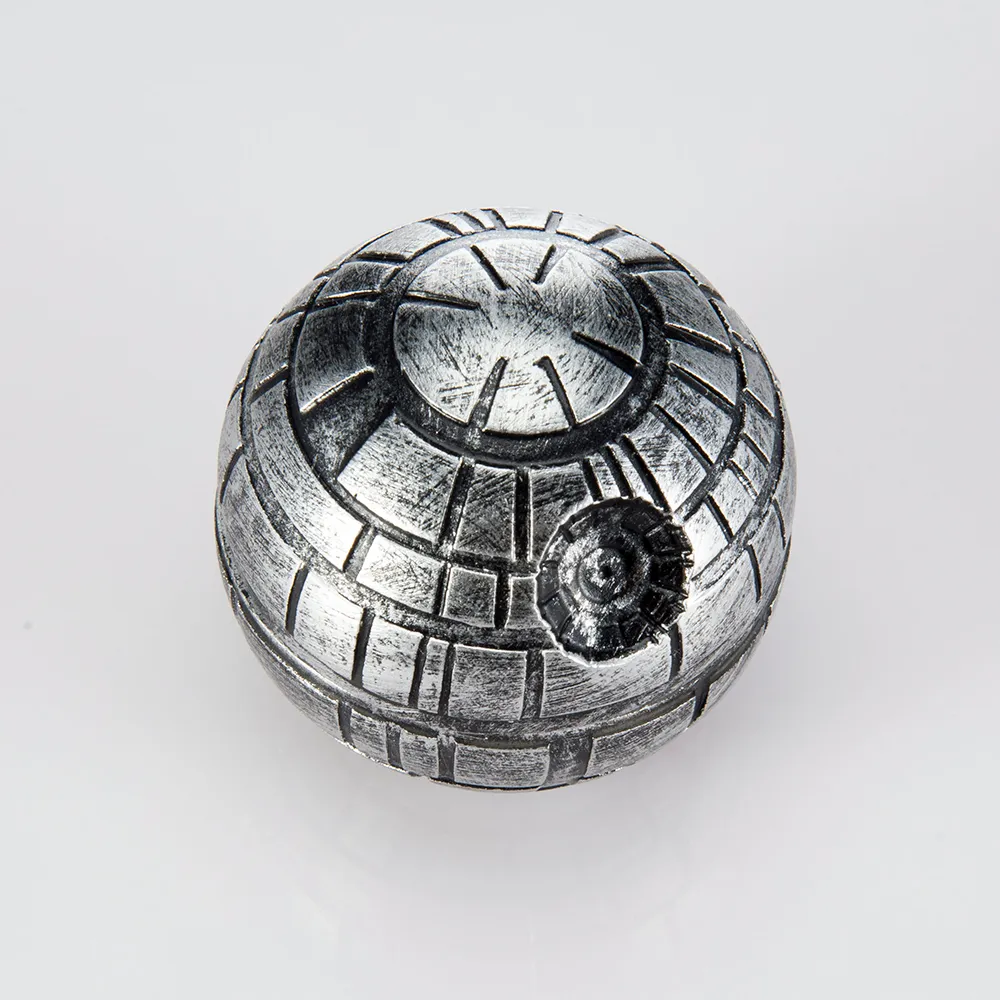Cool! Landmine Bomb Styled Gray Round Zinc Alloy Herb Grinder för rökning. Kvalitet som Pokeball Mon Herbal Grinder Metal