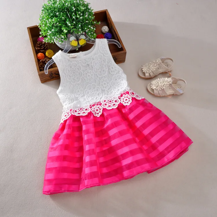 Baby Girls Dresses Kids Lace Dress for Girls Sleeveless Princess Vest Party Dress Girls Clothing Children Clothes Infant Toddler Clothes