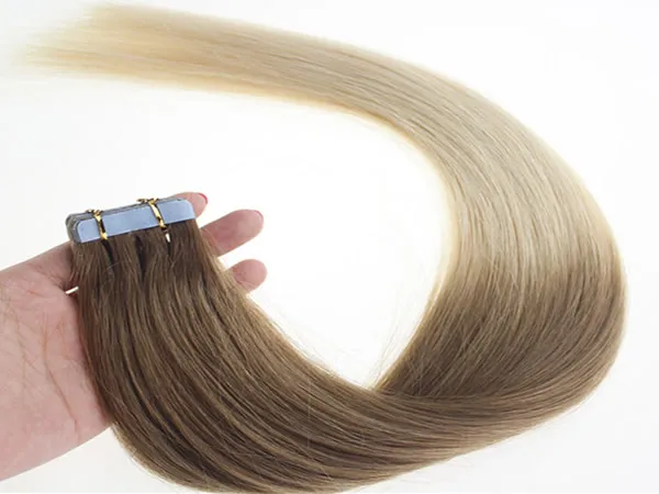 Vente chaude 16inch à 24inch ombre Remy Ruban Ruban dans la peau Extensions de cheveux humains, Remy Ruban Rallonges de cheveux, / sac 30g, 40g, 50g, 60g, 70g / sac 1bag / 