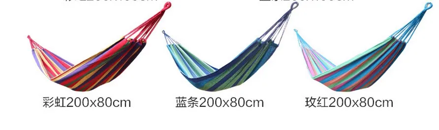 Tanlook Ultralight Camping Hammock Compact 2 Person Cotton Hammocks Multifunctional Hammocks with Hanging Rope Outdoor Leisure Swing Bed