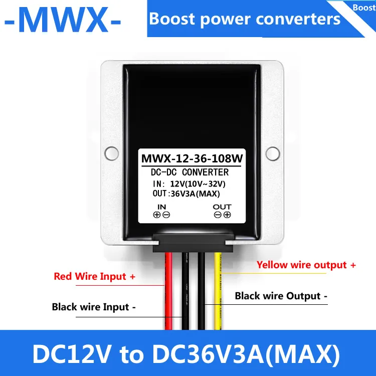 12 V - 36V, DC / DC güçlendirici çevirici, 12 V kademeli 36V modül, su geçirmez Araç Güç Çeviricisi, 12V dönüş 36V, 10V-32V - 36V