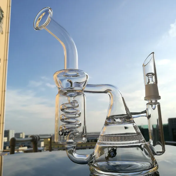 Bong in vetro Dab Rigs Pipa ad acqua a nido d'ape 14,4 mm Narghilè fumatori Tubi in vetro impianti petroliferi SPEDIZIONE GRATUITA