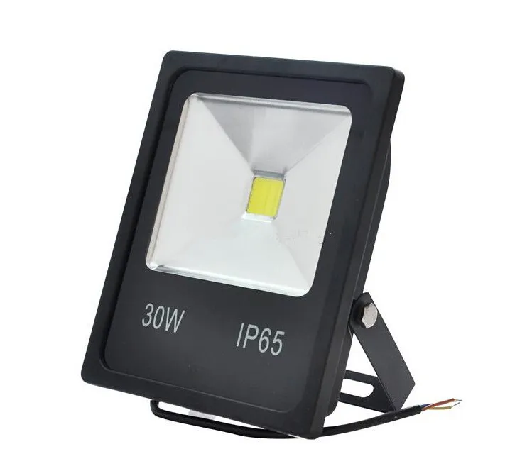 shell preto Luz de inundação 30w 50w AC85 ~ Spotlight Led 265V impermeável IP65 COB levou holofote Outdoor Jardim Iluminação