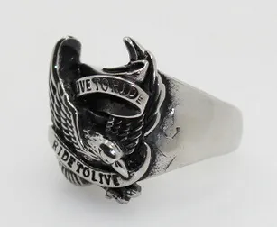 Eagle Stainless Steel Ring For Men Cool Fashion Korean Style Gift Party Easter New Hot Mix Sizes