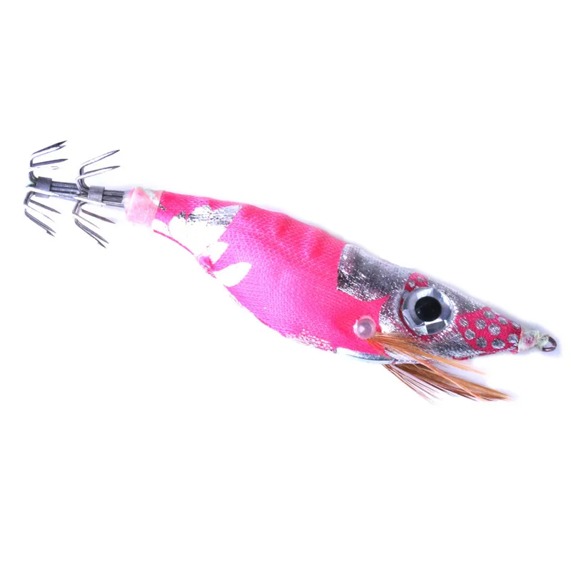 NUOVO gambero dipinto colorato realistico esca calamari artificiali 10 cm 8,5 g pesca d'acqua dolce occhi grandi polpo richiamo gancio la pesca notturna