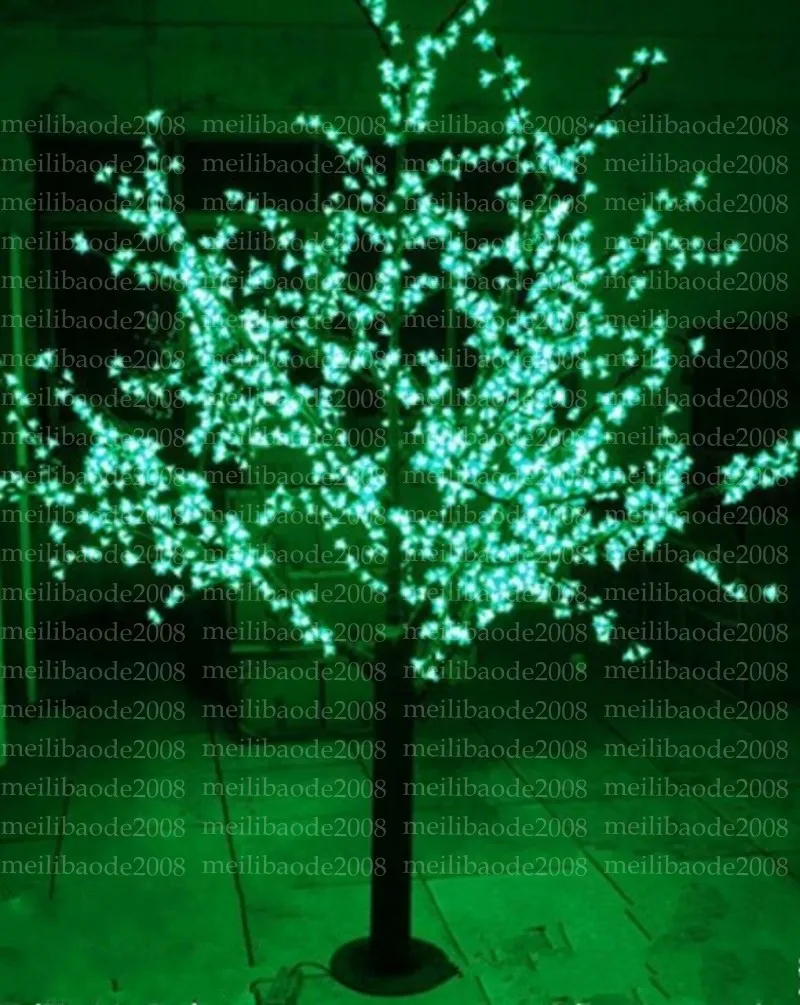 2017 جديد عيد الميلاد السنة الجديدة led زهر الكرز شجرة 1024 قطع الصمام المصابيح الخضراء 1.8 متر / 6 ft ارتفاع 110/220vac المعطف في استخدام myy