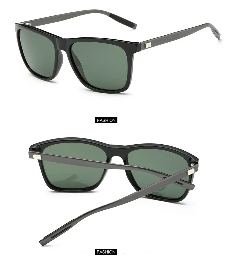 New Sunglasses Aluminum Magnesium Square Bright Color Polarized