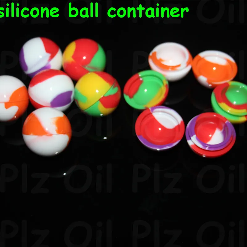 boxes Silicone Ball Container Nonsolid Pure Color Non-stick For Wax Bho Oil Vaporizer Silicon Jars Dab