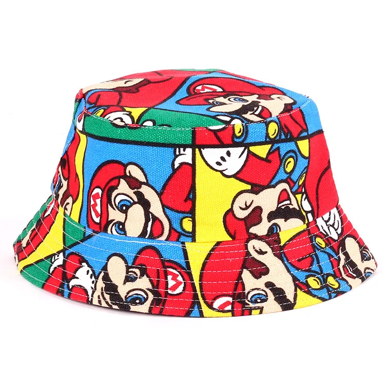 Fashion bucket hats for kids floral strawberry Cherry apple animal printed baby girls boys sunhats infant child toddler caps 30styles H-1