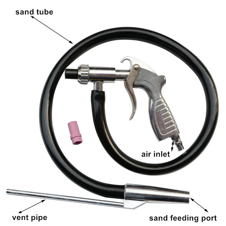 Duża Średnica Pneumatyczne Sandblasting Elektronarzędzia Piasek Piasek Piaskowy Narzędzie antydysalowe Anti Rust Painting Sandblasting Spray Polish Powierzchnia czysty