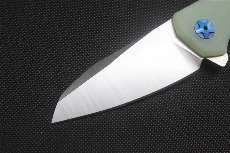 送料無料、高品質ZT0456折りたたみナイフ、ブレード：D2（汚れ）、ハンドルJade G10、屋外キャンプ狩猟ハンドツール、卸売、ギフト